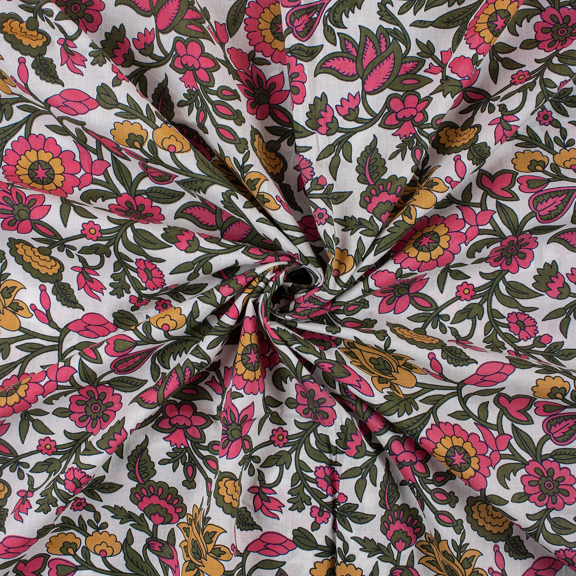 Premium Soft Cotton Jaipur Block Print Fabric