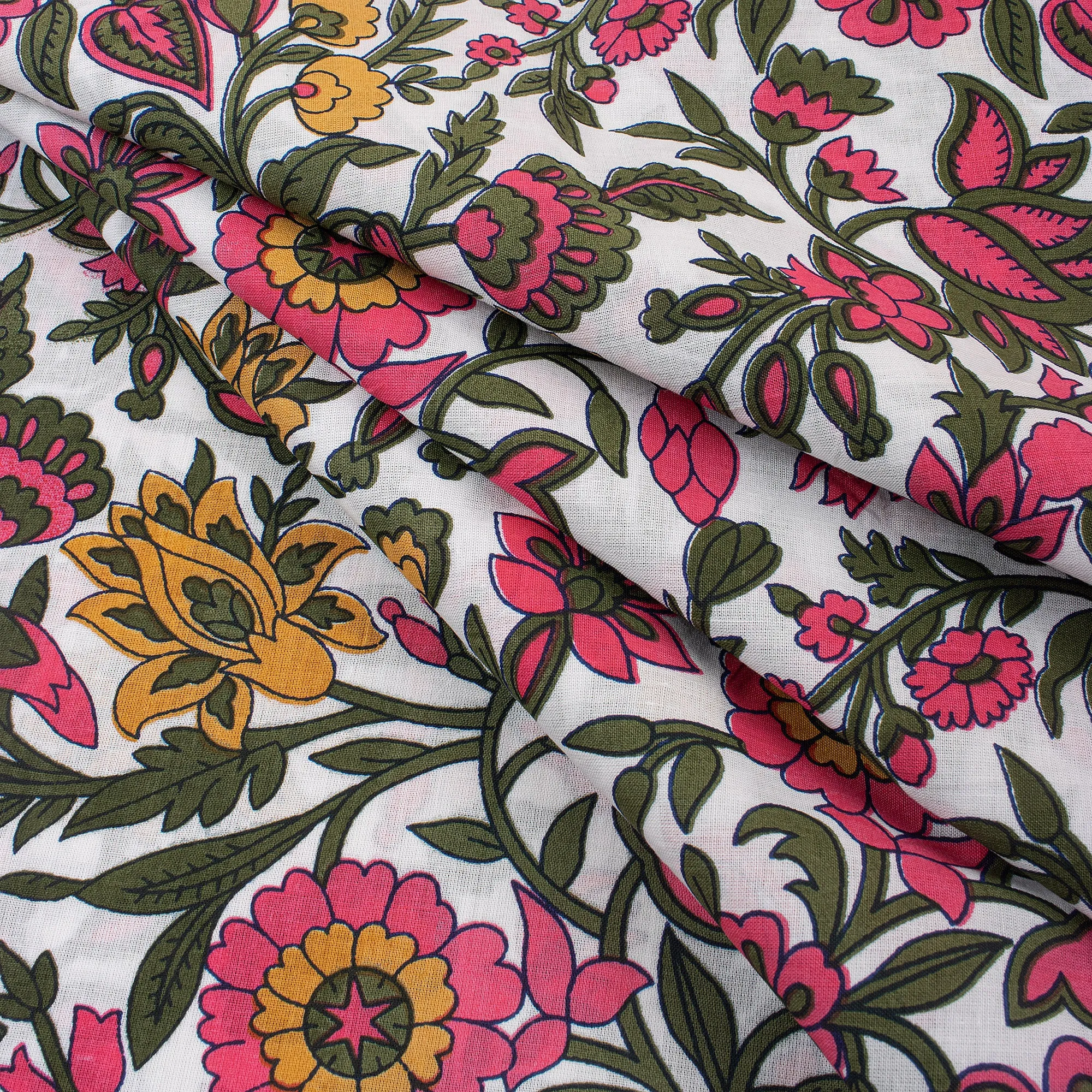 Premium Soft Cotton Jaipur Block Print Fabric