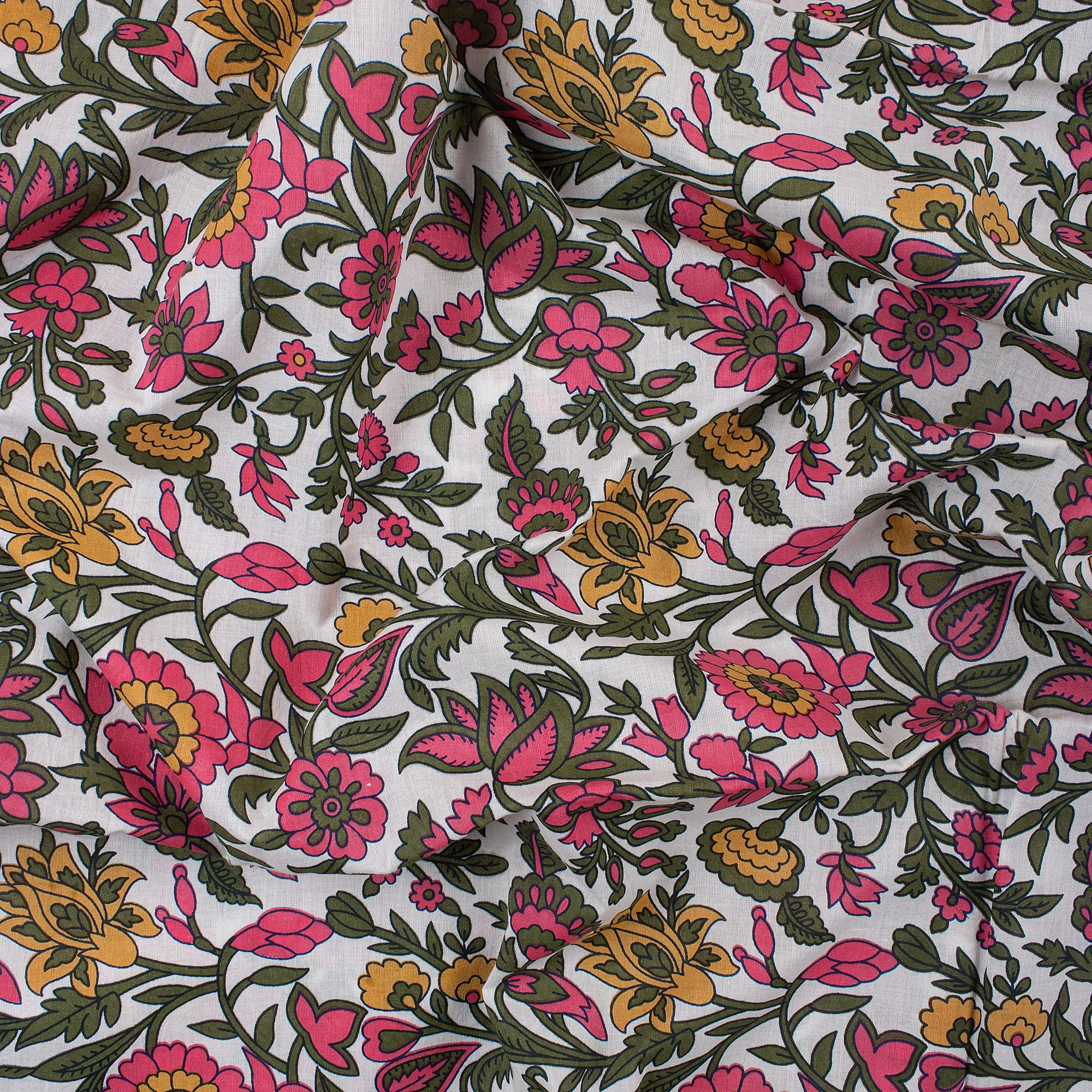 Premium Soft Cotton Jaipur Block Print Fabric