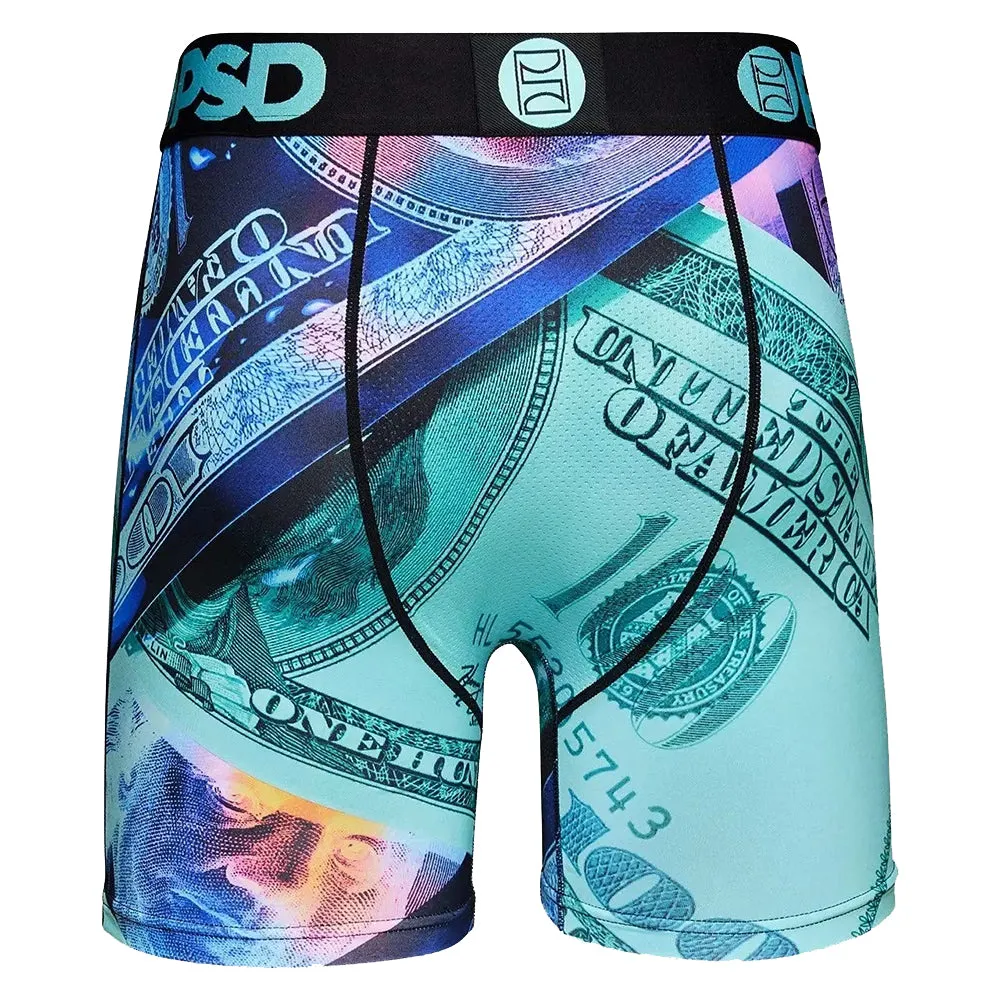 PSD Men's Multicolor Thermal Washed Money Mid Length Boxer Briefs Underwear - 123180132-MUL