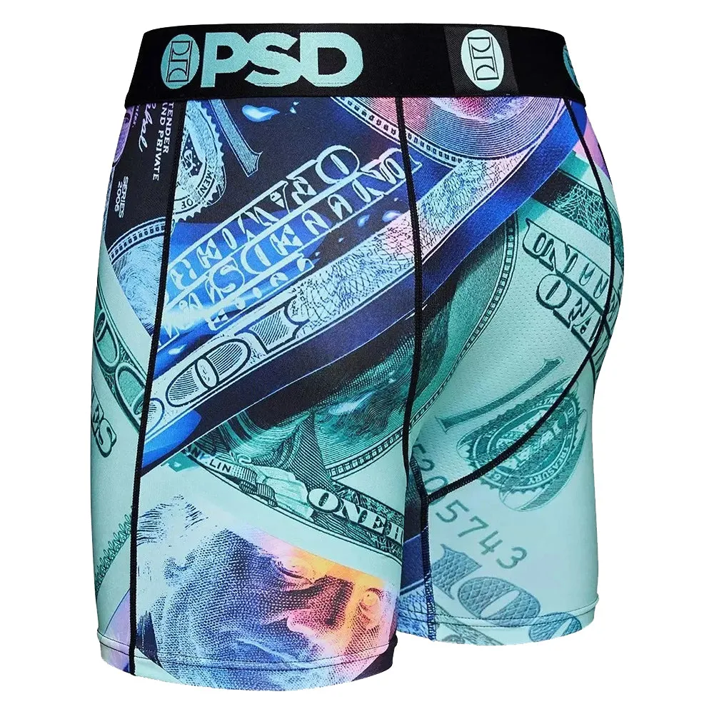 PSD Men's Multicolor Thermal Washed Money Mid Length Boxer Briefs Underwear - 123180132-MUL