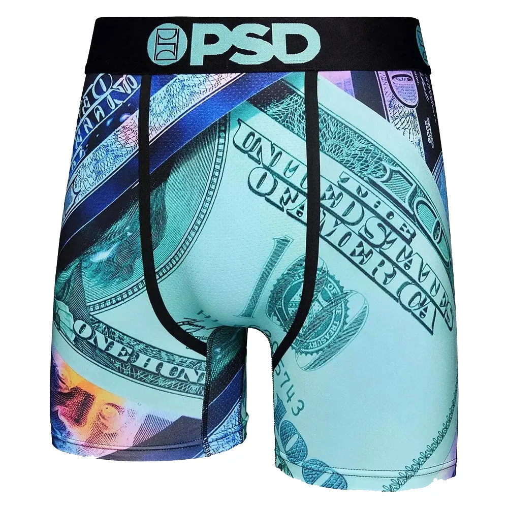 PSD Men's Multicolor Thermal Washed Money Mid Length Boxer Briefs Underwear - 123180132-MUL