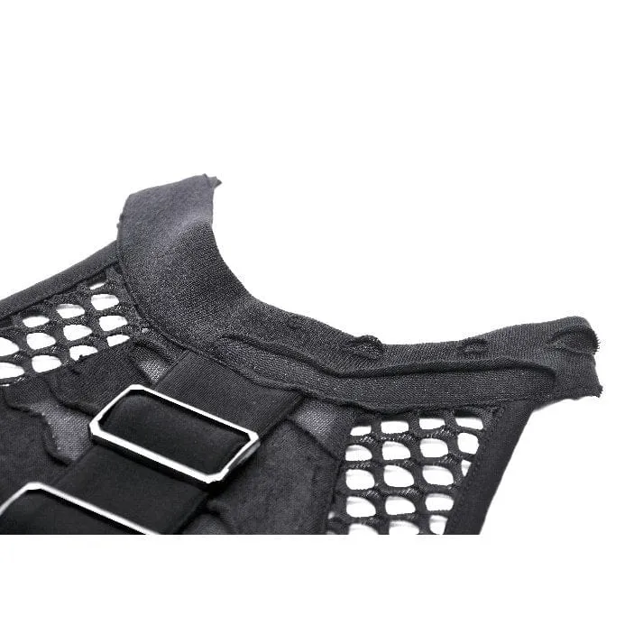 Punk Ripped Halterneck Vest