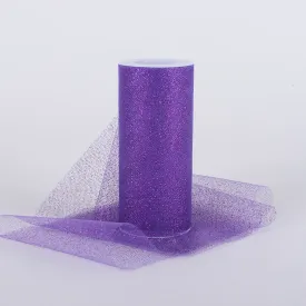 Purple - Premium Glitter Tulle Fabric ( W: 6 Inch | L: 10 Yards )