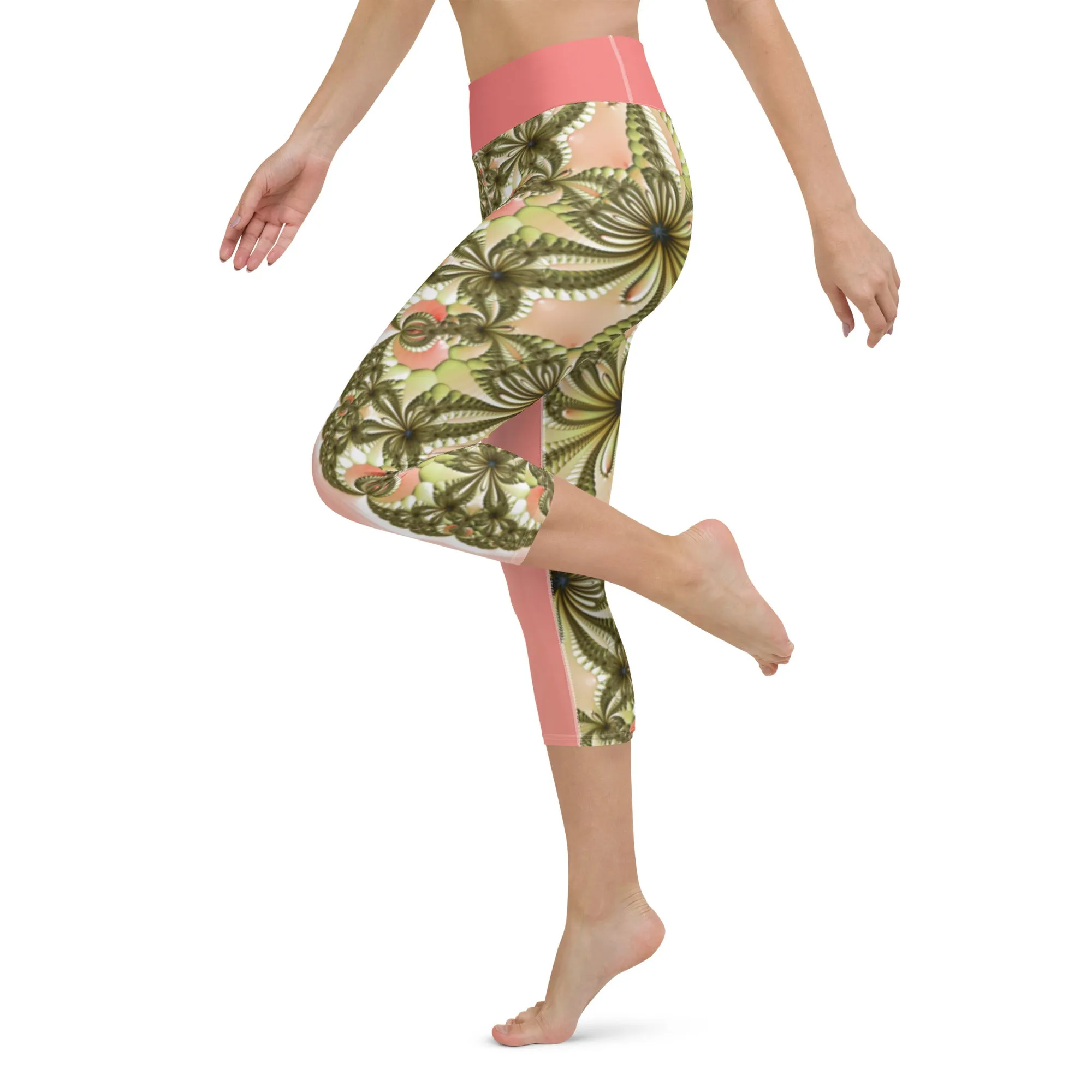 "Wild Lily" Collection - Yoga Capri Leggings