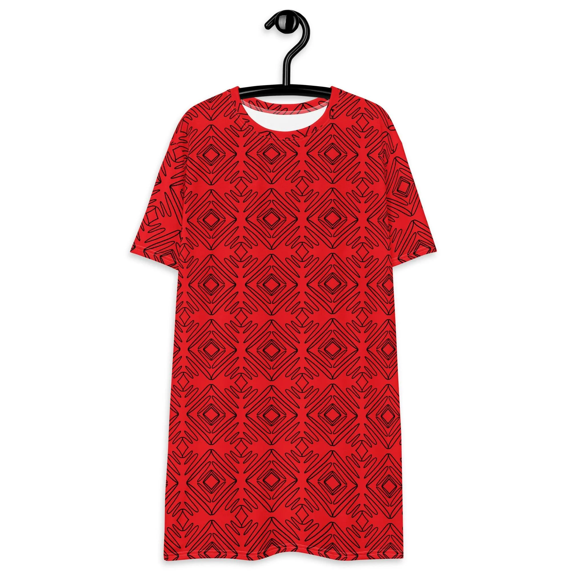 Red Diamond T-shirt dress