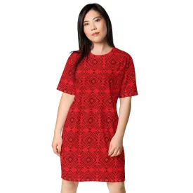 Red Diamond T-shirt dress
