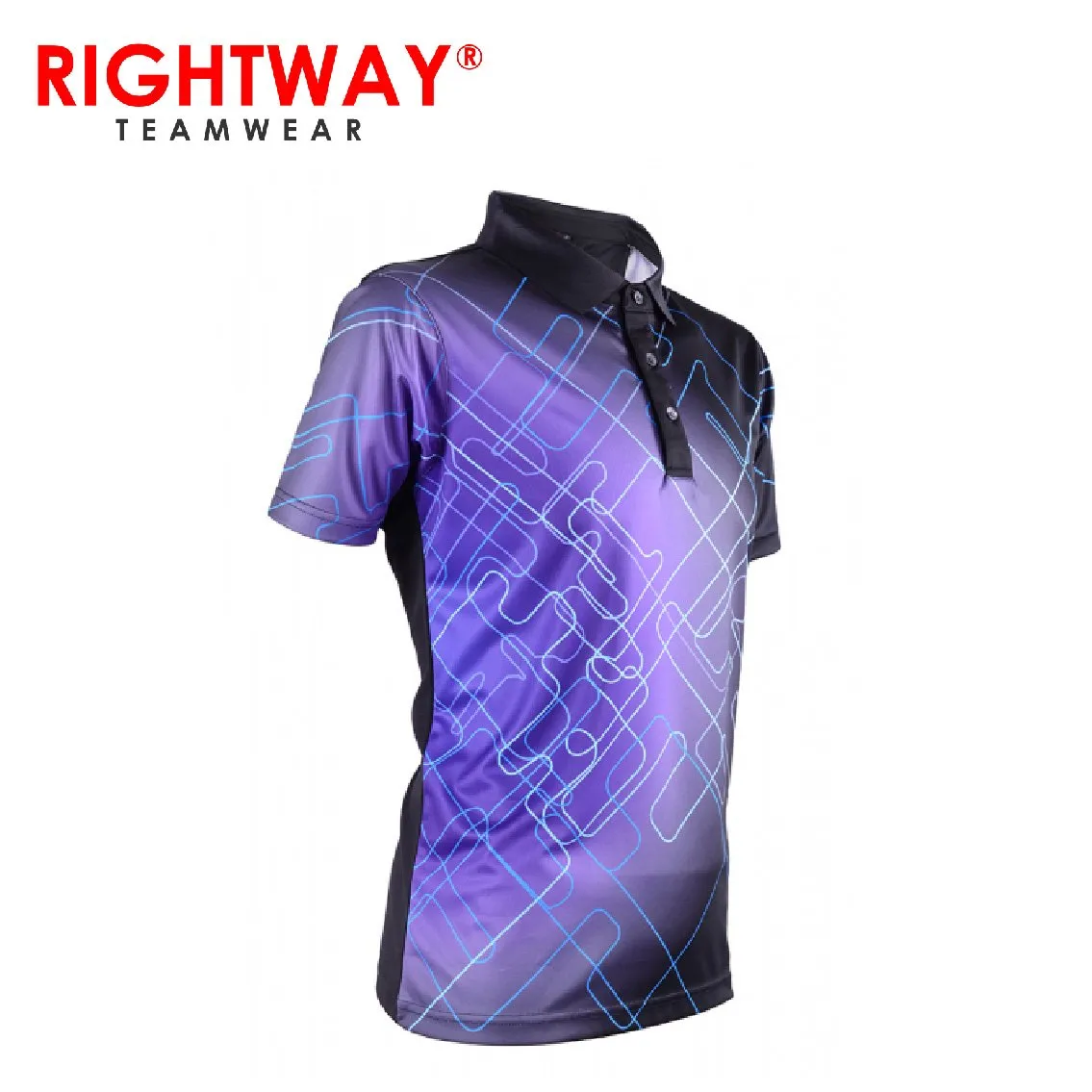 RightWay MOF 38 Men’s Neon-Tech Galaxy Collared Polo T-Shirt