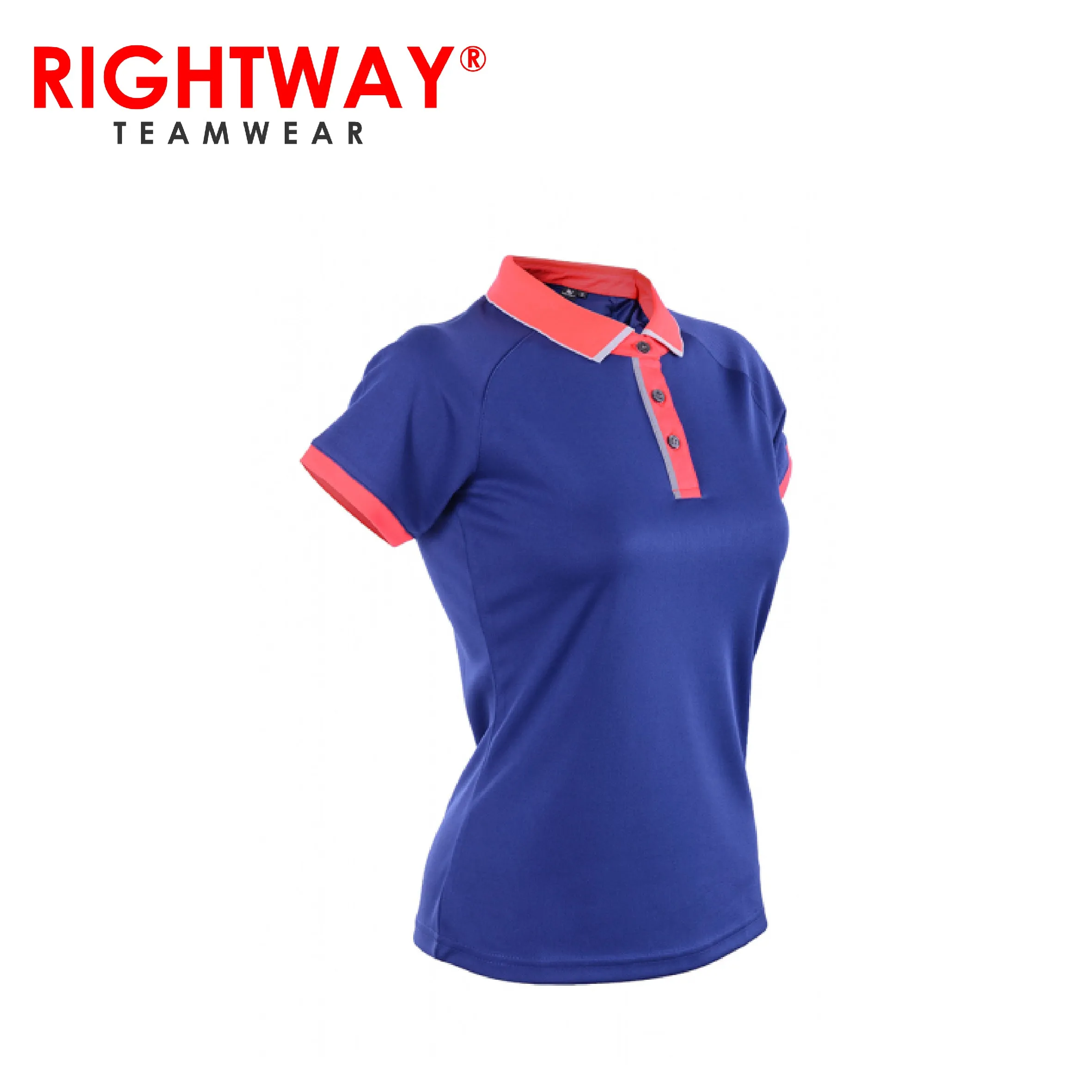 Rightway WOP 46 Women Reflective Placket Design Polo T-Shirt