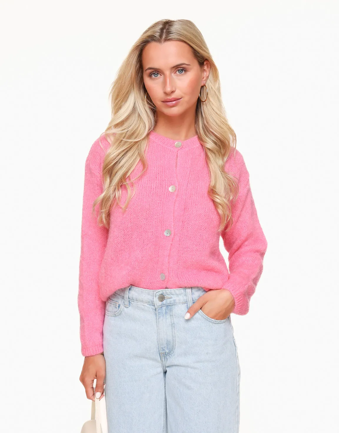 Roze Gebreide - Vest
