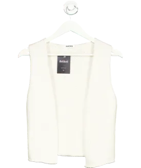 Rumoured Cream Knitted Open Vest UK S
