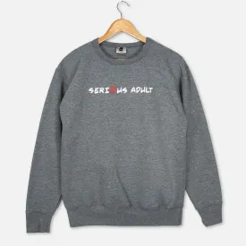 Serious Adult - Baker Boy Crewneck Sweatshirt - Grey