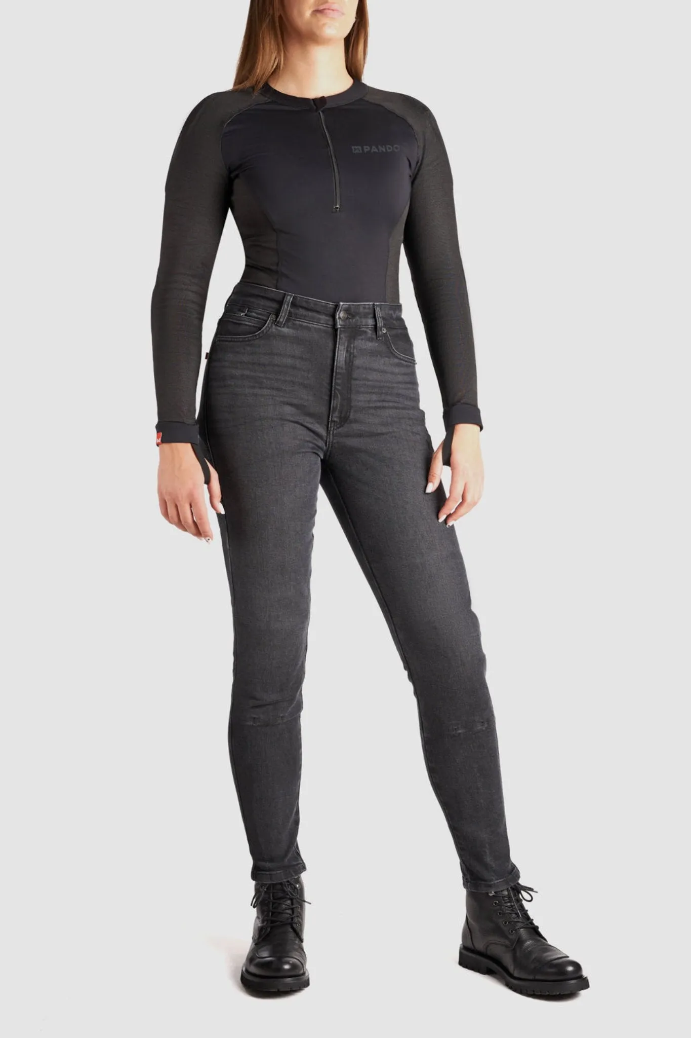 SHELL WW BLACK 02 – Lady Armored Motorcycle Baselayer / Body