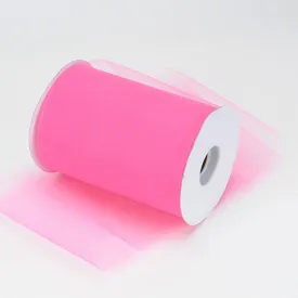 Shocking Pink - 6 Inch by 100 Yards Fabric Tulle Roll Spool