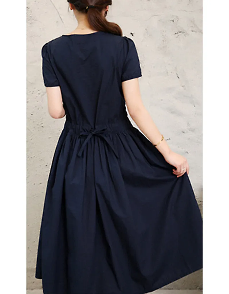 Short sleeve long casual dress (More colours)