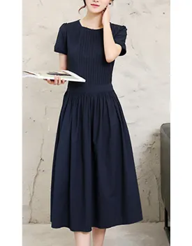 Short sleeve long casual dress (More colours)