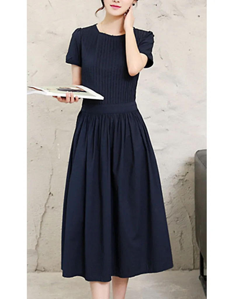 Short sleeve long casual dress (More colours)