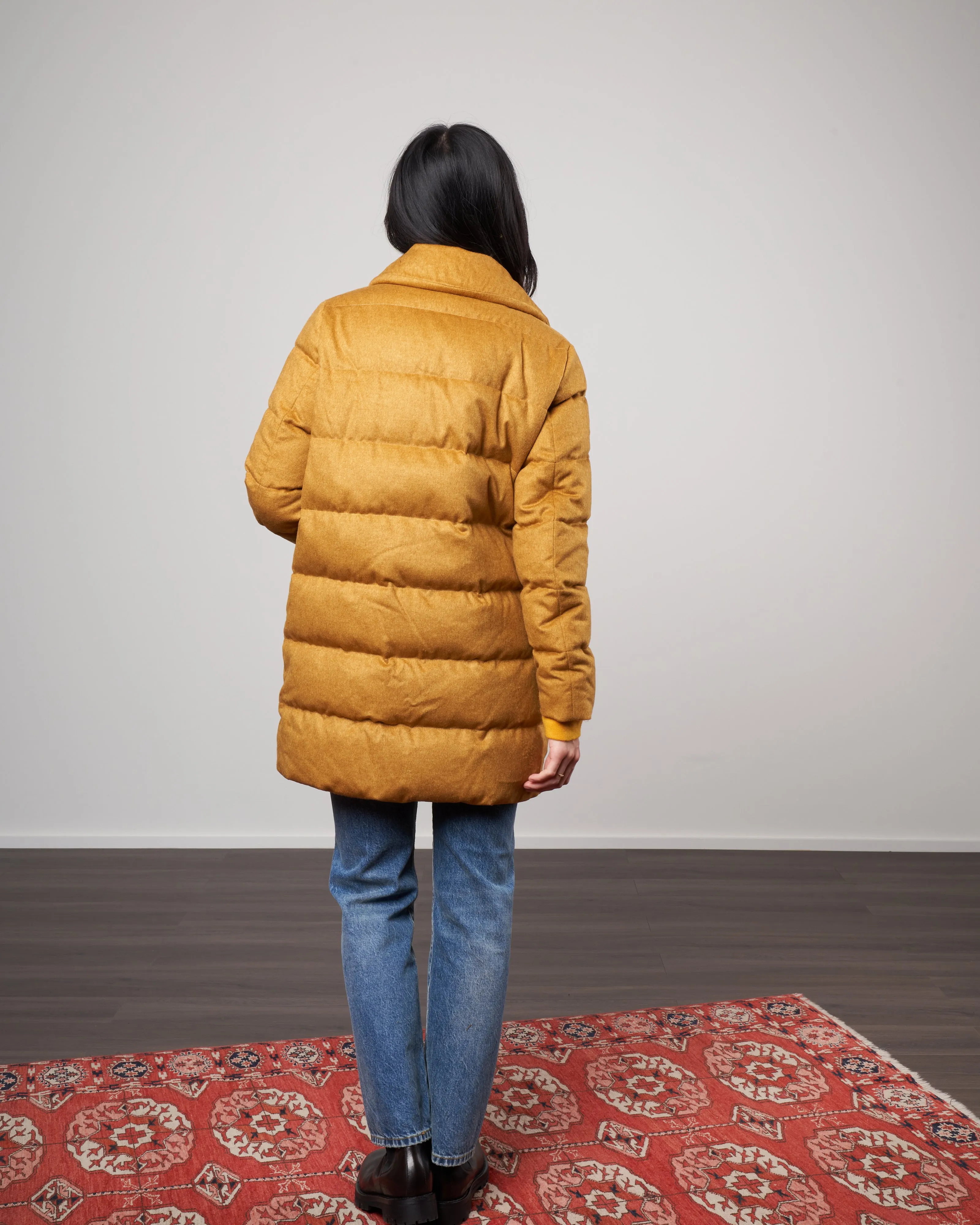 silk/ cashmere peacoat - olio 3950