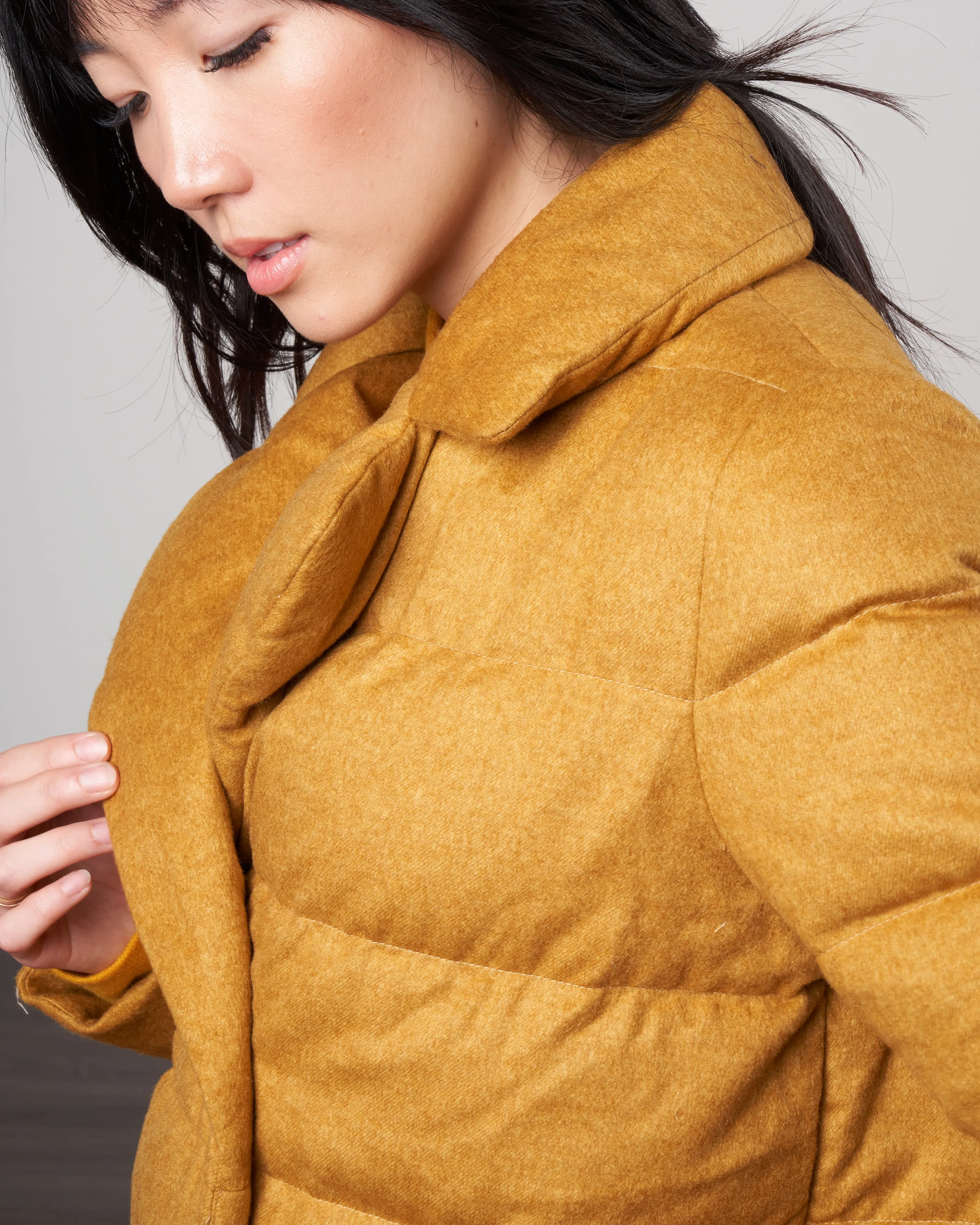 silk/ cashmere peacoat - olio 3950