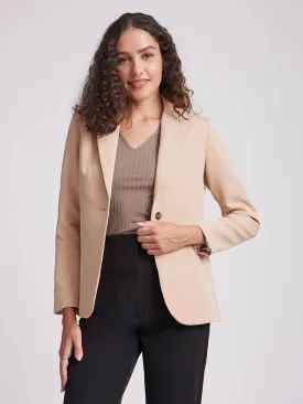 Single Breasted Blazer - Beige