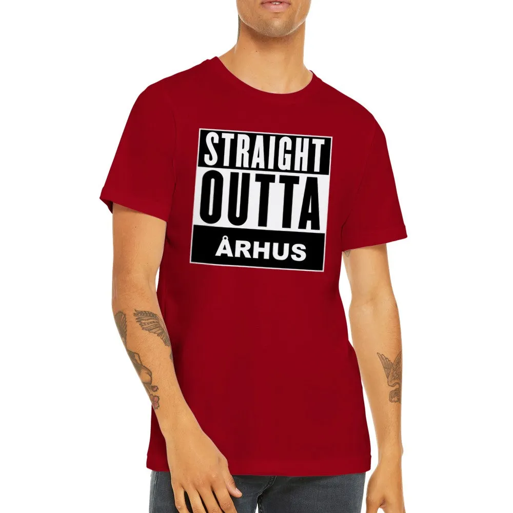 Sjove By T-shirts - Straight Outta Århus - Premium Unisex T-shirt