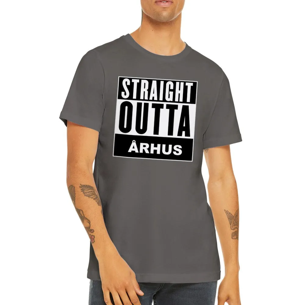 Sjove By T-shirts - Straight Outta Århus - Premium Unisex T-shirt