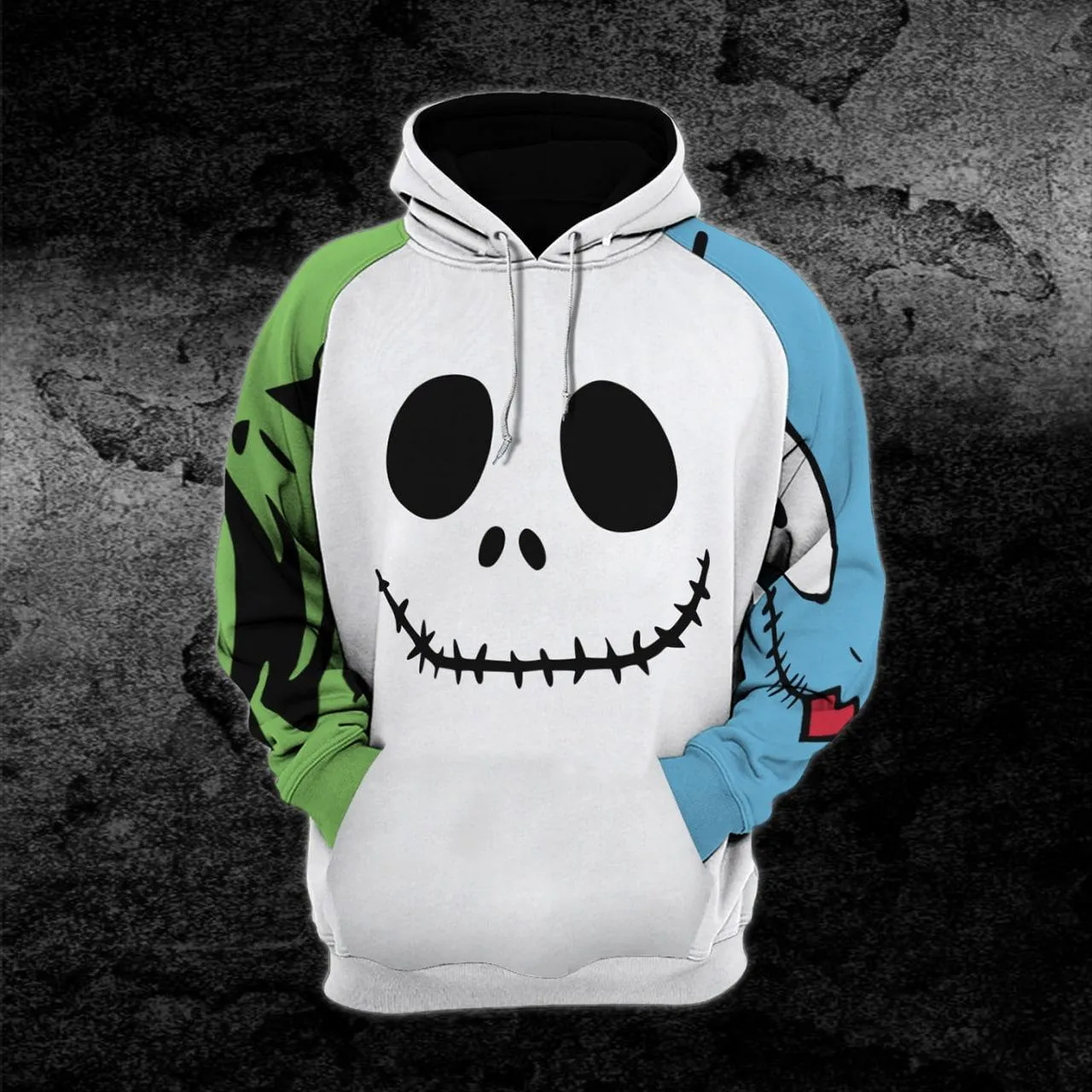 Skull Gothic Couple Smile Nigthmare Combo Hoodie and Leggings