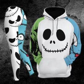 Skull Gothic Couple Smile Nigthmare Combo Hoodie and Leggings