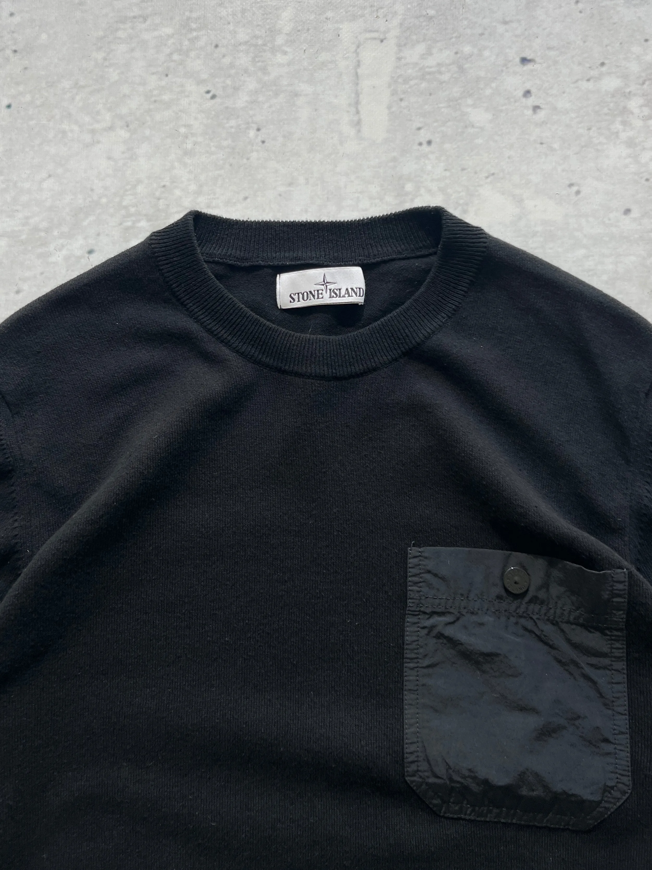 SS/21 Stone Island Nylon Pocket Crewneck Jumper (S)