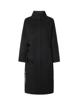 Stand Collar Wool Cocoon Coat