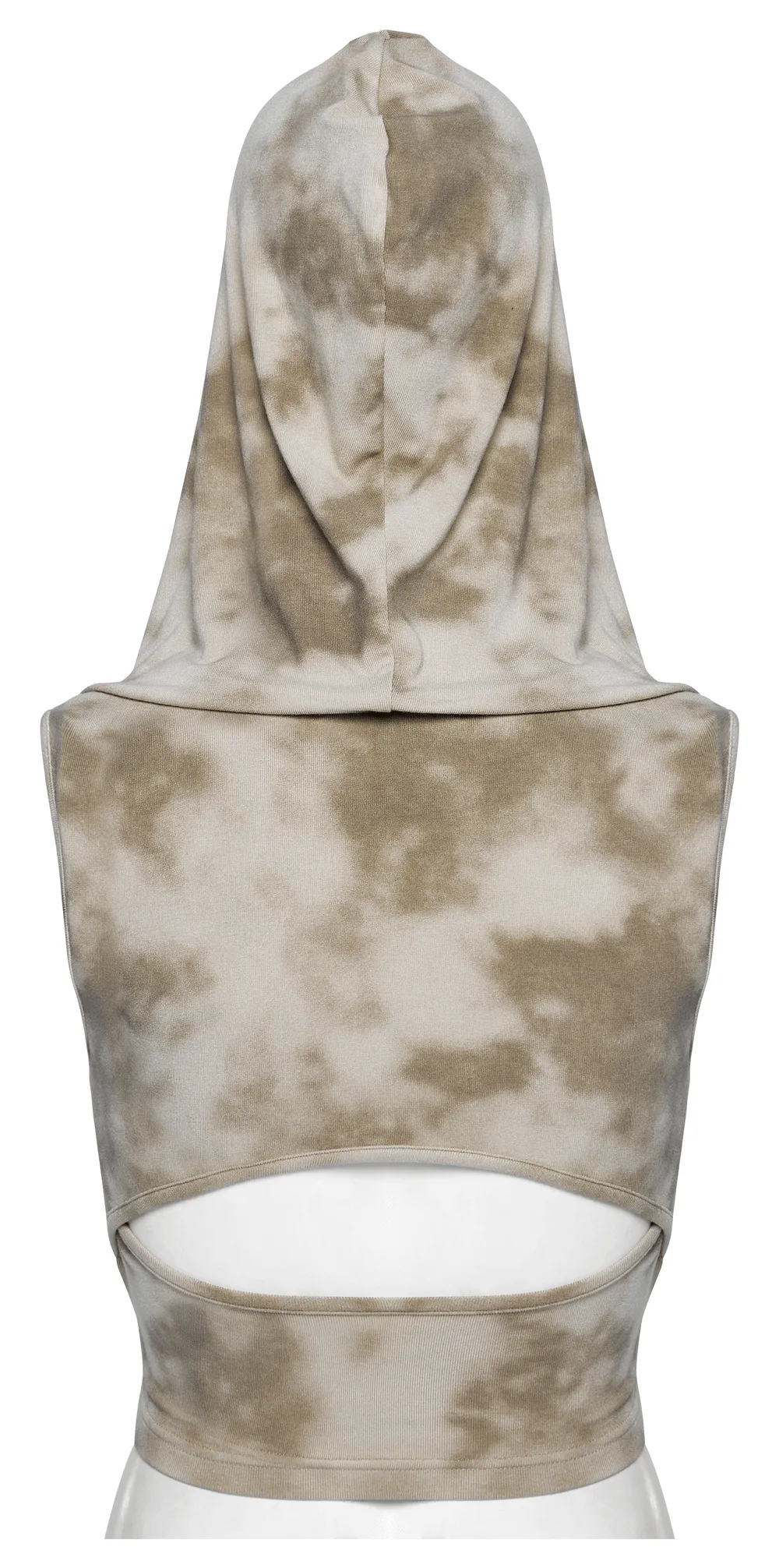 Stylish Hooded Crop Top with Open Back Design