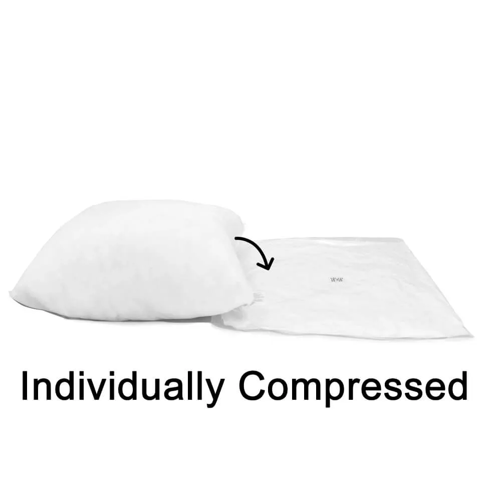 Sublimation Bundle - 19" x 19" Pillow Insert (Synthetic Down)   16" x 16" Blank Cover (White)