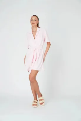 Summi Summi - Terry Shirt Dress: Baby Pink