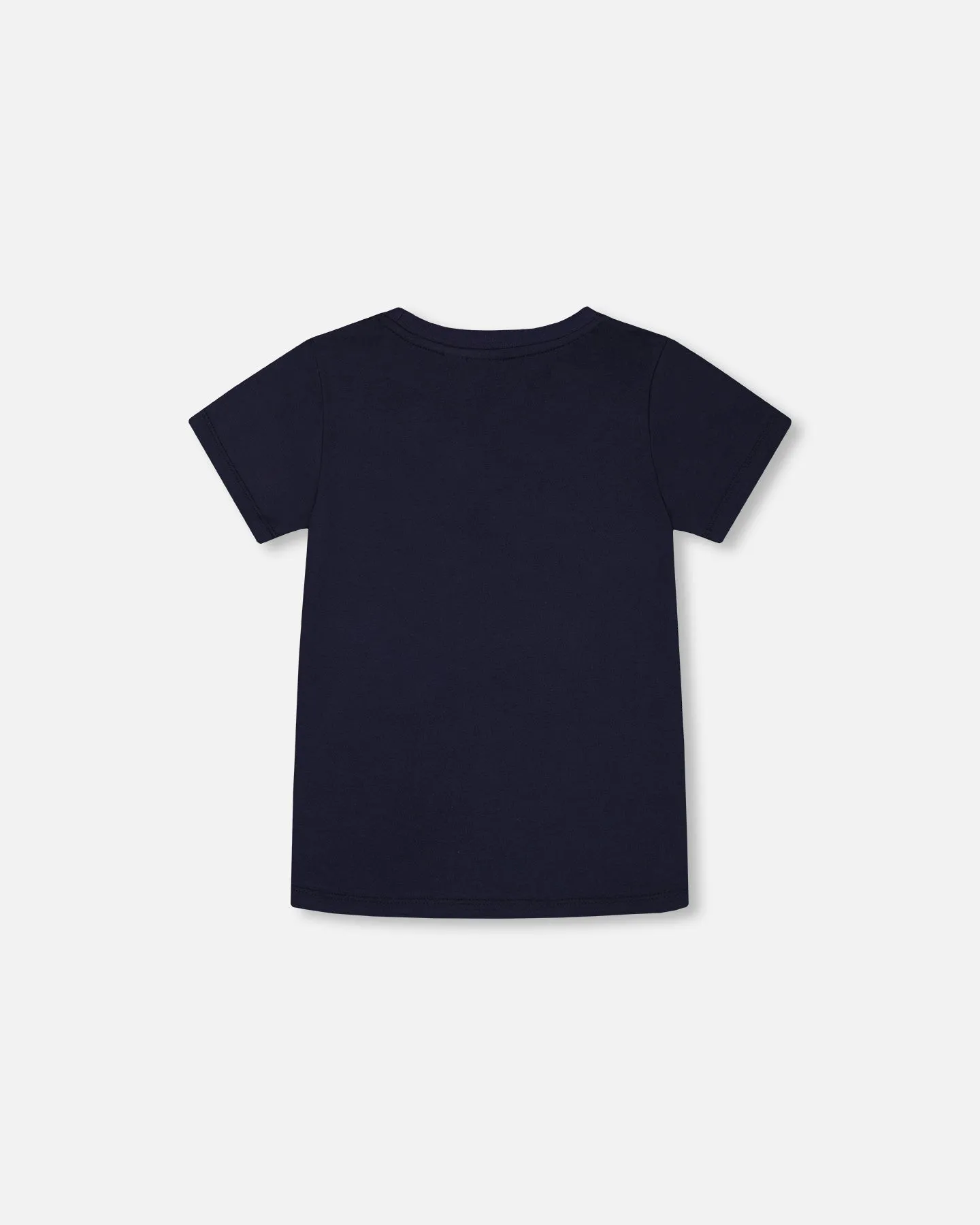 tee s/s with denim striped pocket - peacoat-481