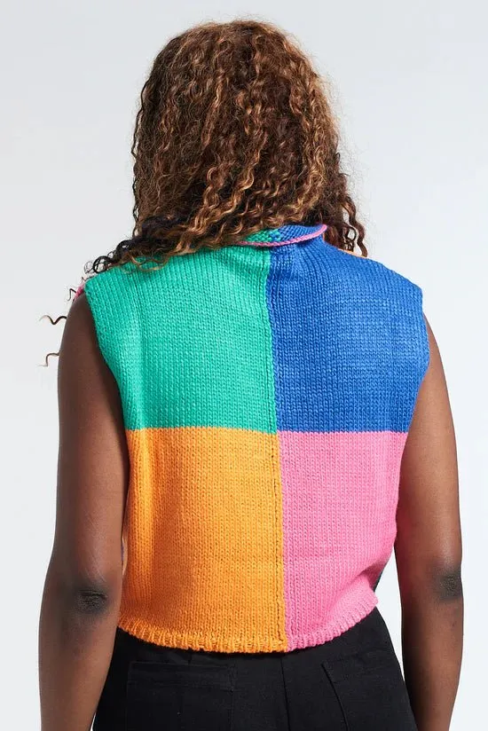 The Ragged Priest Destroy Knit Sleeveless Jumper