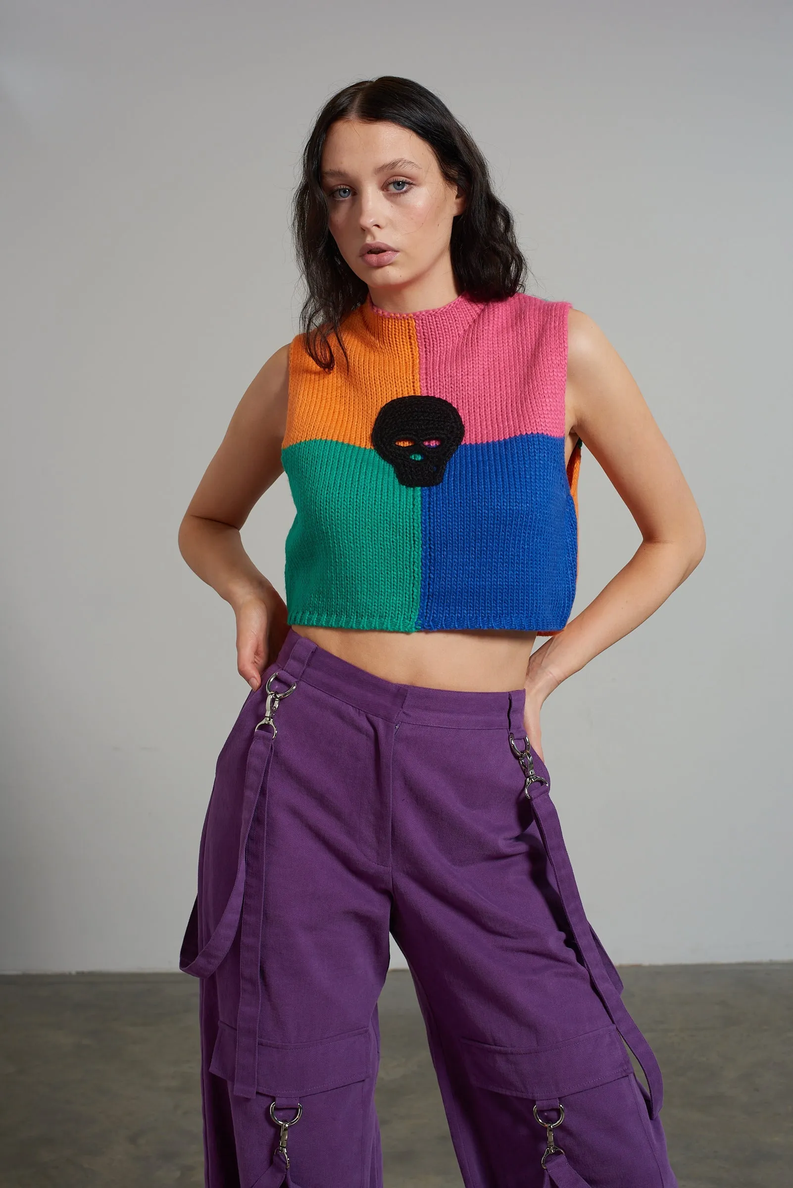 The Ragged Priest Destroy Knit Sleeveless Jumper