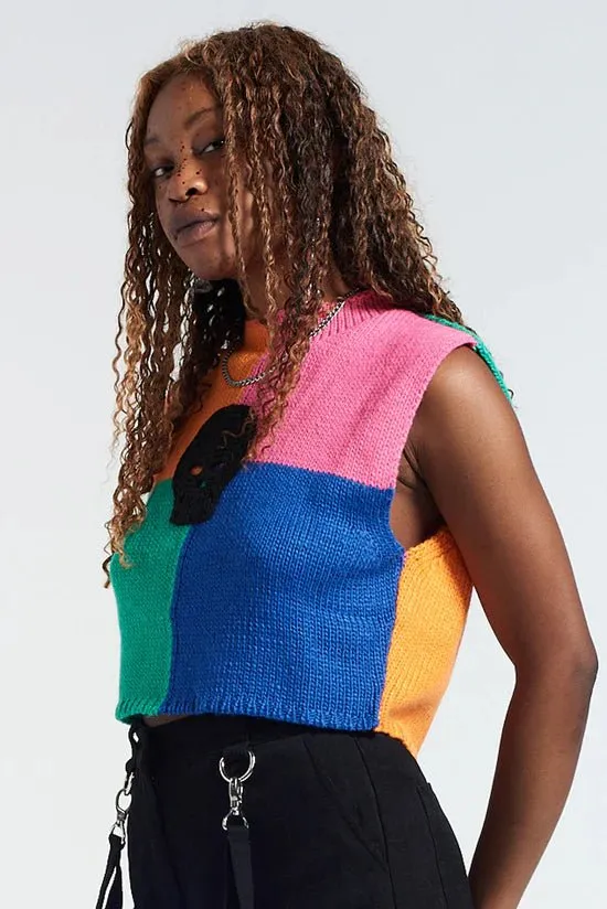 The Ragged Priest Destroy Knit Sleeveless Jumper