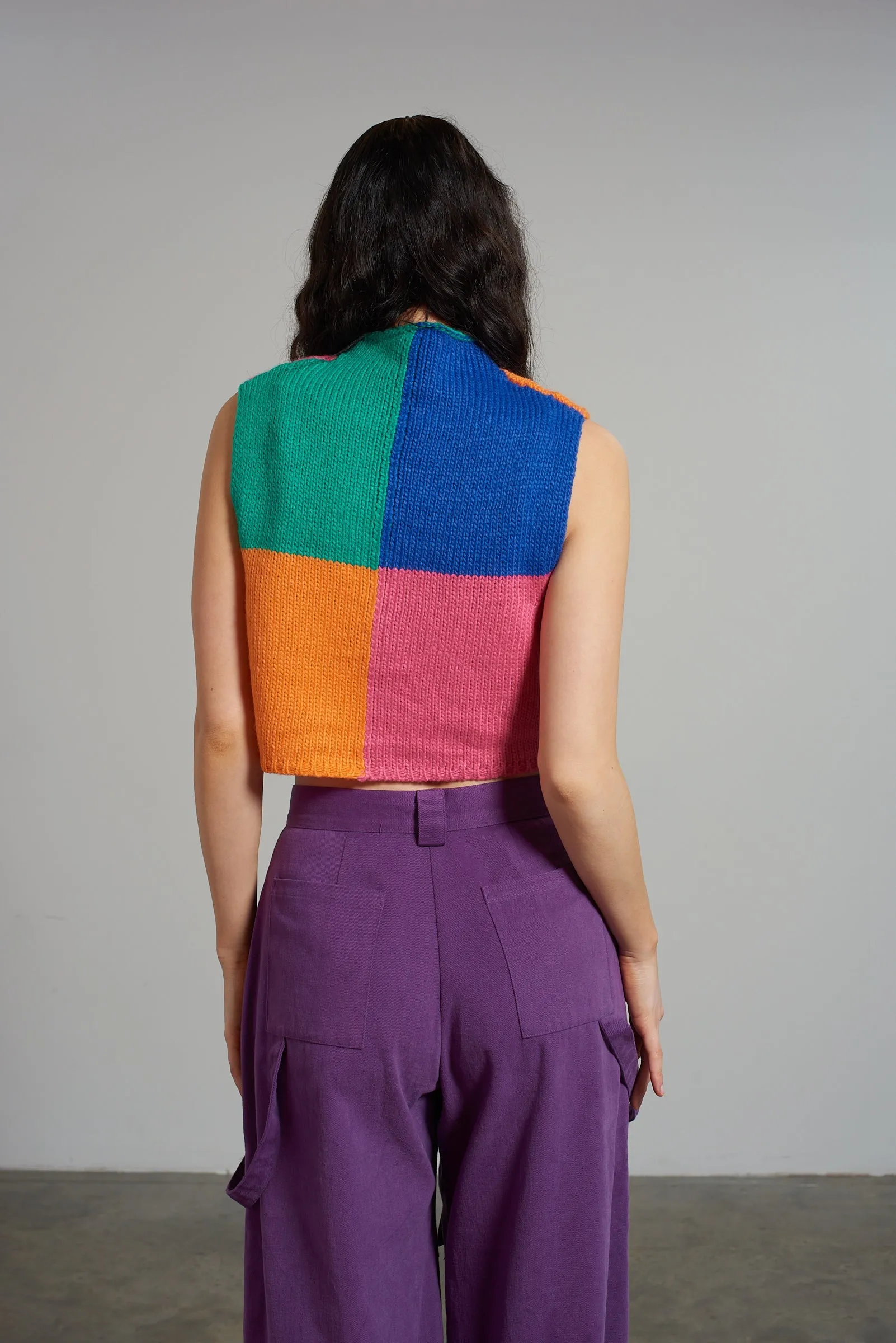 The Ragged Priest Destroy Knit Sleeveless Jumper