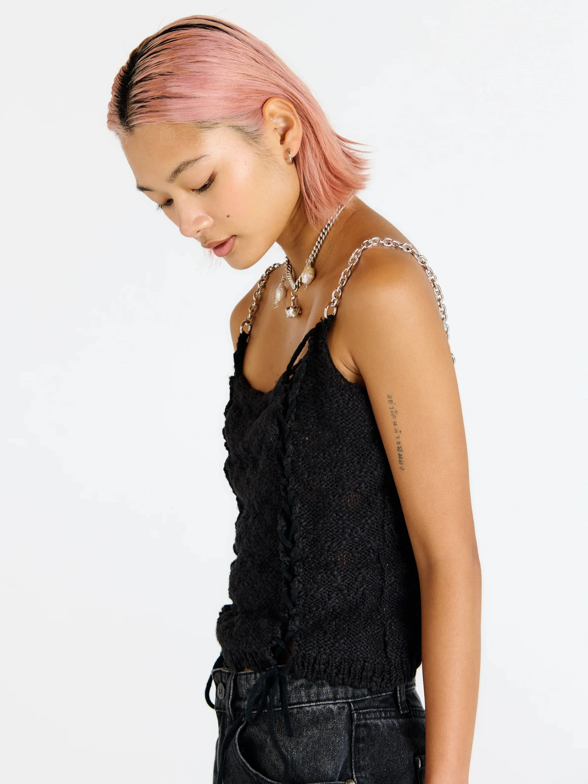 The Ragged Priest Jennifer Lace Knit Vest Top