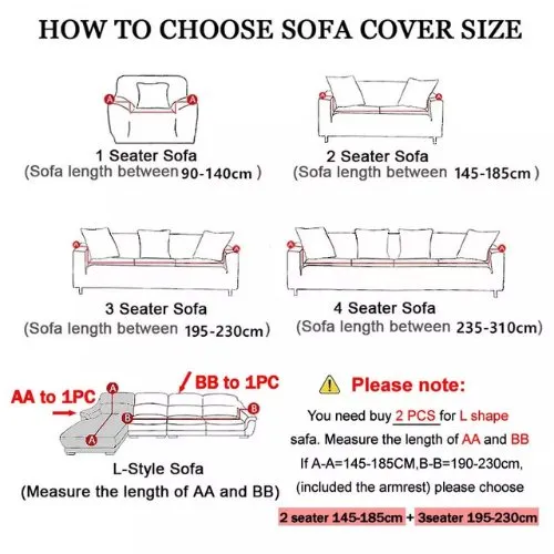 Three Seater Small Leaves Design, Stretchable Sofa Cover.