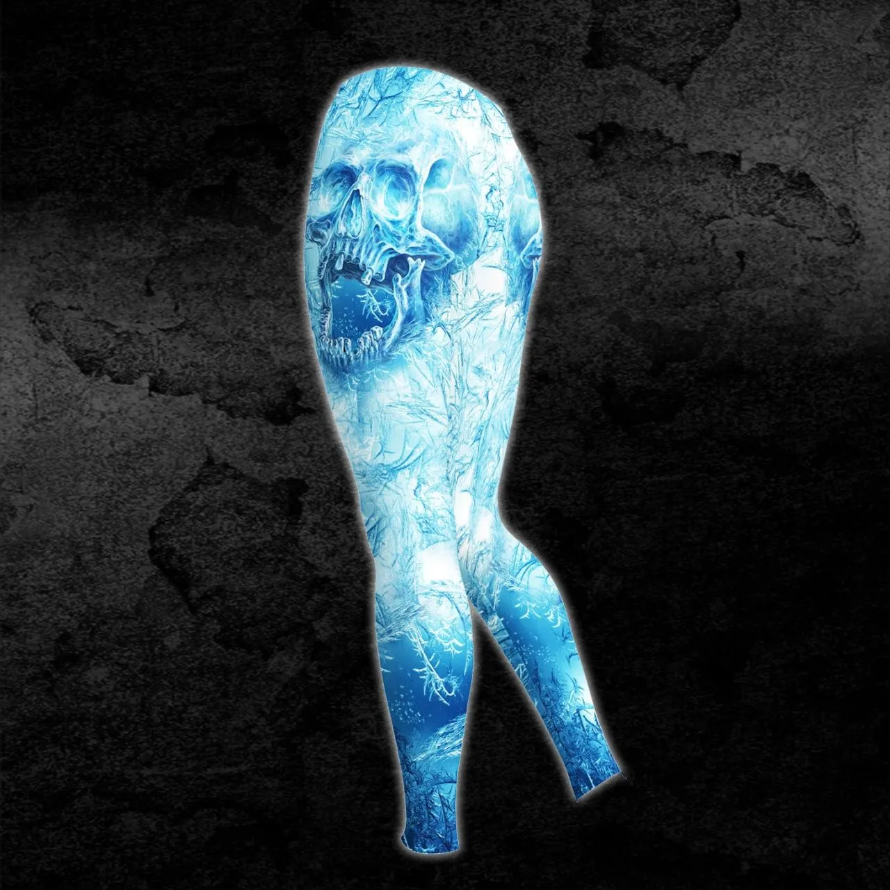 Turquoise Frozen Ice Skull Combo Hoodie and Leggings