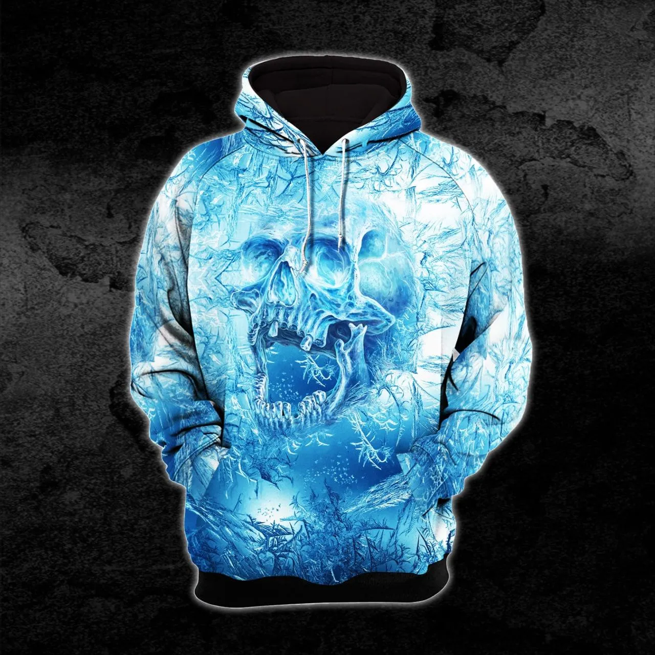 Turquoise Frozen Ice Skull Combo Hoodie and Leggings