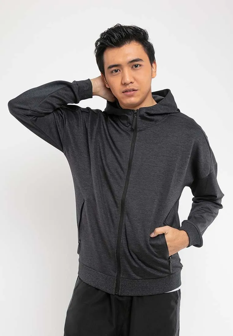 Two Tone Stretchable Hoodie Jacket - 30372