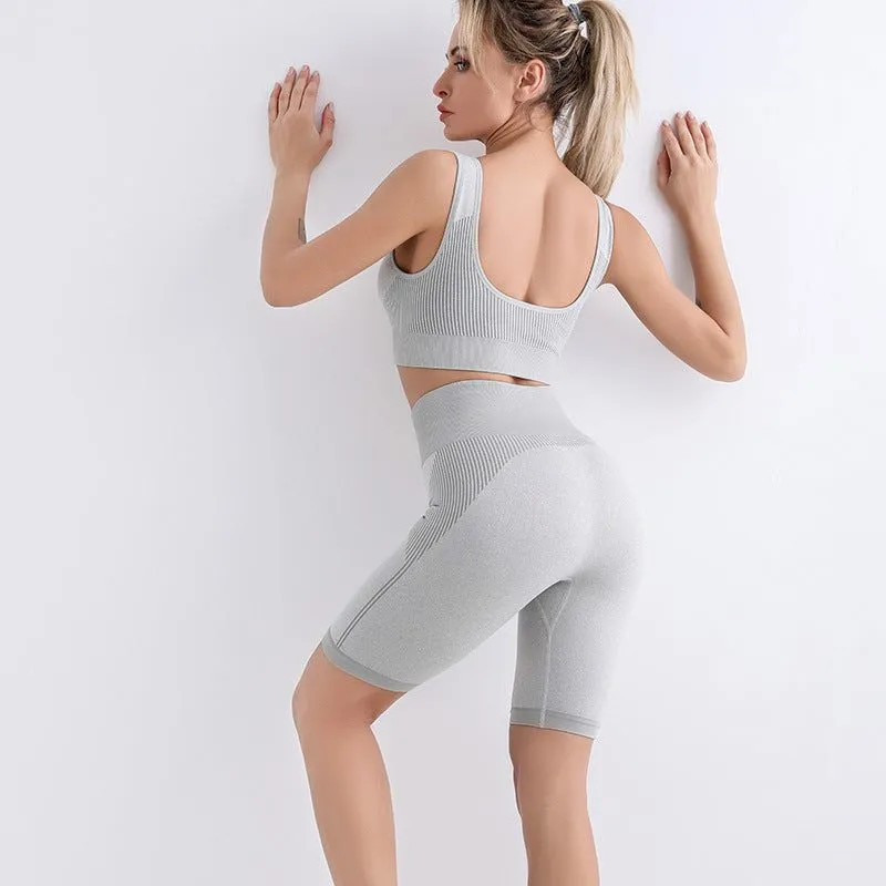 Underwear Sports Bra Shorts Workout two-piece Clothes Set