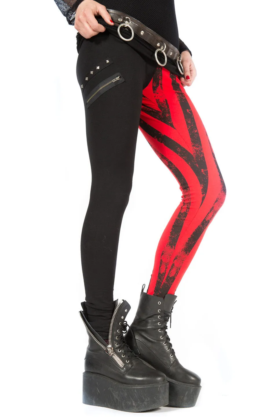 Vintage Batz & Bones Striped Leggings