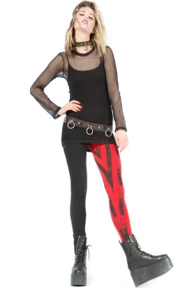 Vintage Batz & Bones Striped Leggings