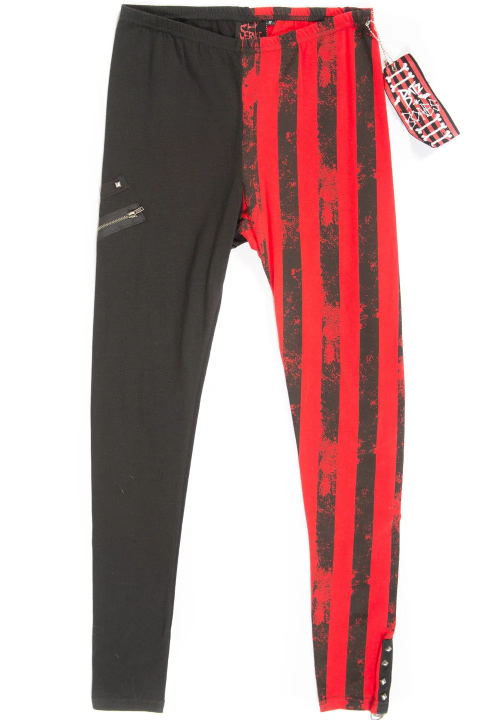 Vintage Batz & Bones Striped Leggings