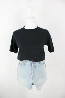 Vintage Black Skull T-Shirt (XS)