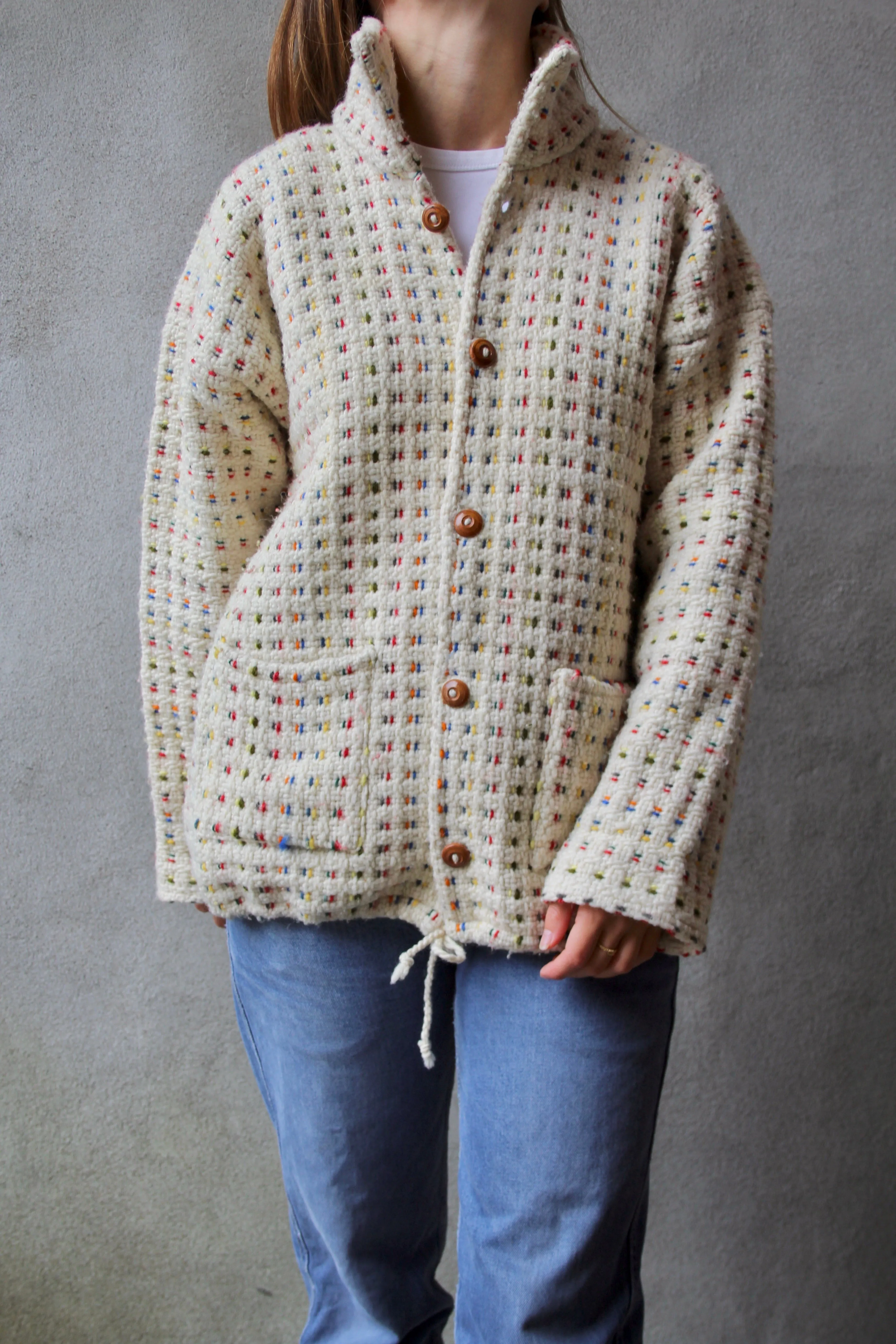 Vintage knit confetti cardigan - L/XL
