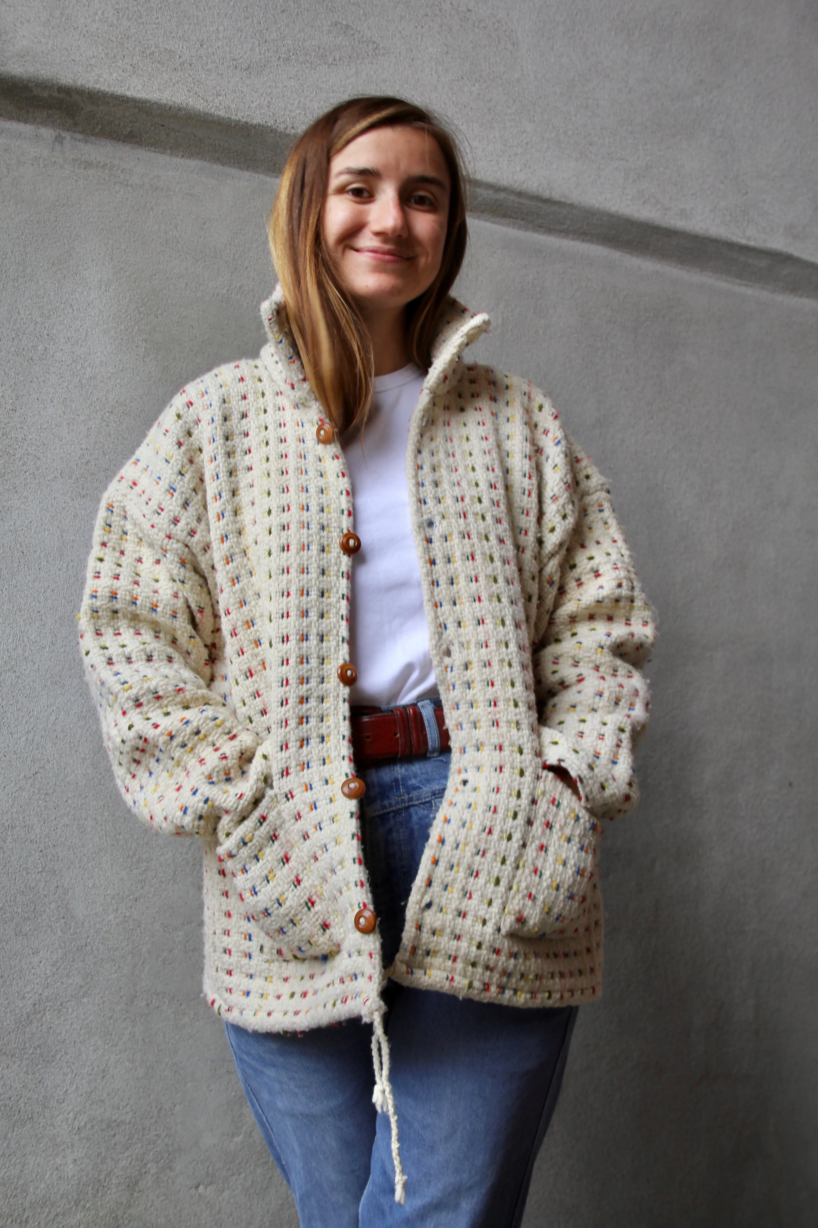 Vintage knit confetti cardigan - L/XL